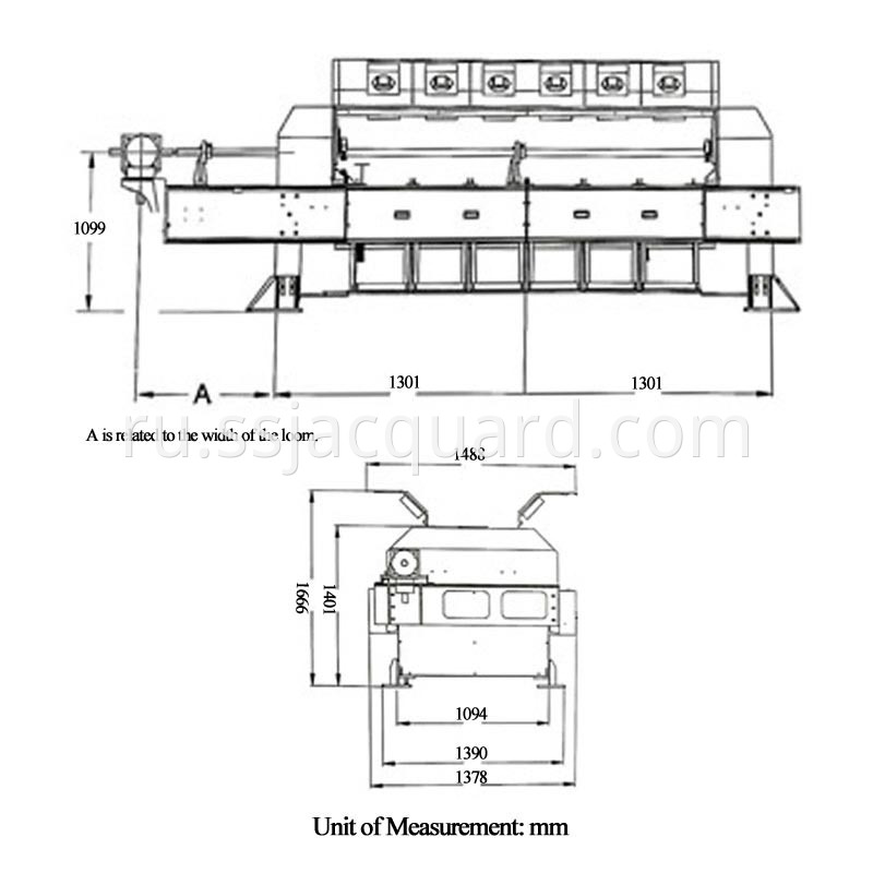 Window Curtains Fabric Computerized Jacquard Machine 5376 Hooks Chain Type Size Parameter